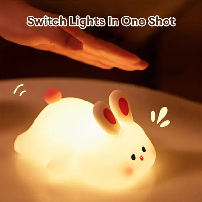 Cute LED Touch Sensor Rabbit Night Light