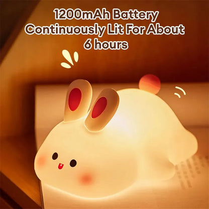 Cute LED Touch Sensor Rabbit Night Light